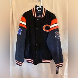 Chicago Bears NFL Leather Jacket Mens Medium New with Tags